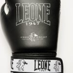 Боксерські рукавиці Leone GN208 ICONIC Black 12 унцій (бинти 4 м. в комплекті) - Зображення 7