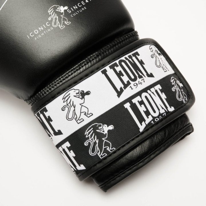 Боксерські рукавиці Leone GN208 ICONIC Black 14 унцій (бинти 4 м. в комплекті) - Зображення 8