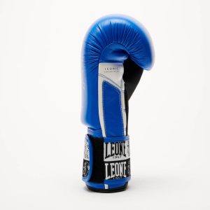 Боксерські рукавиці Leone GN208 ICONIC Blue 14 унцій (бинти 4 м. в комплекті) - Зображення 5