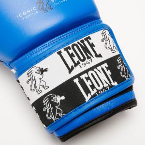 Боксерські рукавиці Leone GN208 ICONIC Blue 14 унцій (бинти 4 м. в комплекті) - Зображення 8