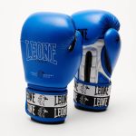Боксерські рукавиці Leone GN208 ICONIC Blue 14 унцій (бинти 4 м. в комплекті) - Зображення 2