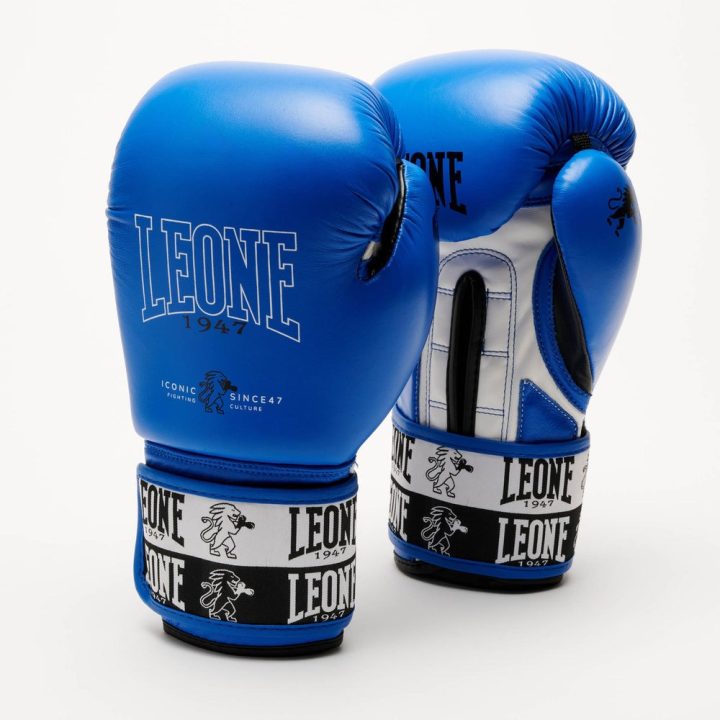 Боксерські рукавиці Leone GN208 ICONIC Blue 10 унцій (бинти 4 м. в комплекті) - Зображення 2