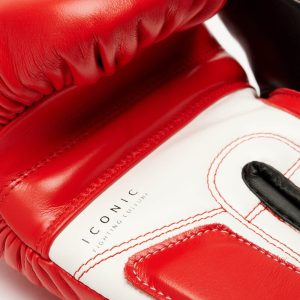 Боксерські рукавиці Leone GN208 ICONIC Red 12 унцій (бинти 4 м. в комплекті) - Зображення 7