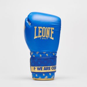Боксерські рукавиці Leone GN220 DNA Blue 10 унцій (бинти 4 м. в комплекті) - Зображення 3