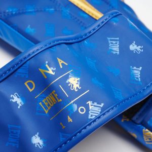 Боксерські рукавиці Leone GN220 DNA Blue 10 унцій (бинти 4 м. в комплекті) - Зображення 8