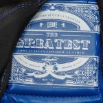 Боксерські рукавиці Leone GN111 THE GREATEST Blue 14 унцій (бинти 4 м. в комплекті) - Зображення 10