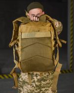 Тактичний рюкзак U.S.Army 45 літрів, матеріал Oxford 900D, система MOLLE Койот - Зображення 8