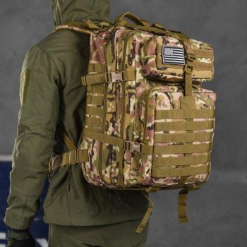 Тактичний рюкзак U.S.Army 45 літрів, матеріал Oxford 900D, система MOLLE Мультикам