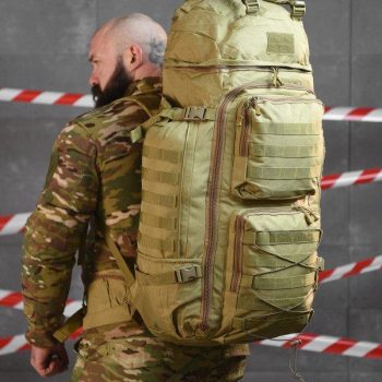Рюкзак тактичний 100 літрів з металевим каркасом Cordura 1000D з системою MOLLE