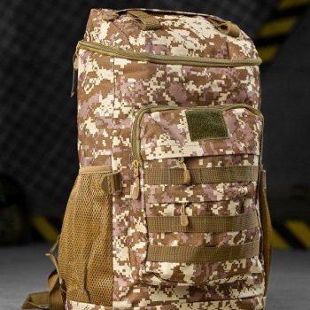 Рюкзак тактичний 60 літрів Oxford® (62 × 43 × 20) з системою MOLLE Піксель