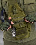 Тактична сумка через плече чоловіча — сумка слінг Single Sword Cordura 1000D Койот - Зображення 2