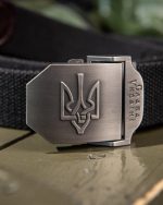 Тактичний ремінь з гербом 125 см Чорний - Зображення 2