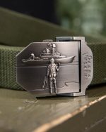 Тактичний ремінь з кораблем - Військовий ремінь 125 см Чорний - Зображення 3