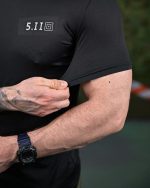 Тактична футболка 5.11 Tactical Чорна 2XL - Зображення 4