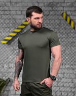 Тактична футболка Coolmax Оливковий М - Зображення 4
