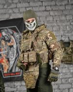 Плитоноска з напашником із системою швидкого скидання (4 точки) матеріал Cordura 1000D™, система MOLLE, колір Мультикам - Зображення 3