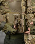 Плитоноска з напашником із системою швидкого скидання (4 точки) матеріал Cordura 1000D™, система MOLLE, колір Мультикам - Зображення 10