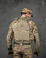 Плитоноска із системою швидкого скидання (4 точки) Single Sword матеріал Cordura 1000D™, система MOLLE, колір Піксель - Зображення 7