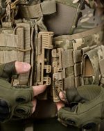 Плитоноска із системою швидкого скидання (4 точки) Single Sword матеріал Cordura 1000D™, система MOLLE, колір Піксель - Зображення 8
