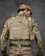 Плитоноска із системою швидкого скидання (4 точки) матеріал Cordura 1000D™, система MOLLE, колір Піксель - Зображення 5