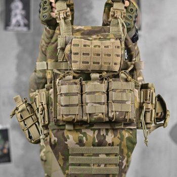 Плитоноска із системою швидкого скидання (4 точки) Cordura 1000D™ з напашником Мультикам