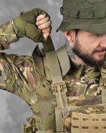 Тактична плитоноска з напашником із системою швидкого скидання (4 точки) матеріал Cordura 1000D™, система MOLLE, колір Мультикам - Зображення 7