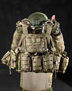 Плитоноска із системою швидкого скидання (2 точки) ASDAG матеріал Cordura 1000D™, система MOLLE, колір Мультикам - Зображення 5
