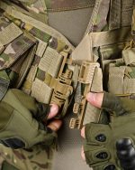 Плитоноска із системою швидкого скидання (2 точки) ASDAG матеріал Cordura 1000D™, система MOLLE, колір Мультикам - Зображення 7