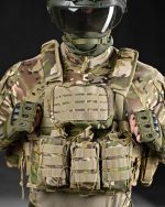 Плитоноска із системою швидкого скидання (2 точки) ASDAG матеріал Cordura 1000D™, система MOLLE, колір Мультикам - Зображення 8