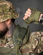 Плитоноска із системою швидкого скидання (2 точки) матеріал Cordura 1000D™, система MOLLE, колір Оливковий - Зображення 10