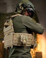 Плитоноска із системою швидкого скидання 7.62 (4 точки) 25х30, матеріал Cordura 1000D, система MOLLE, колір Мультикам - Зображення 6