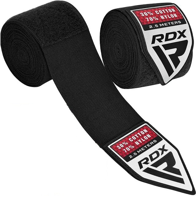 6716576513_binti-dlya-boksu Бинти для боксу RDX Hand Wraps Black (2.5м.) - Зображення 1