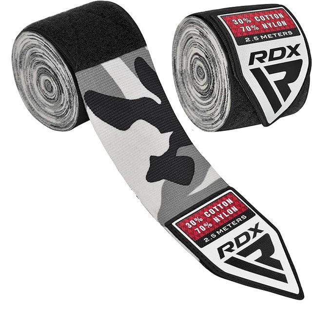 6716579009_binti-dlya-boksu Бинти для боксу RDX Hand Wraps CAMO Grey (2.5м.) - Зображення 1