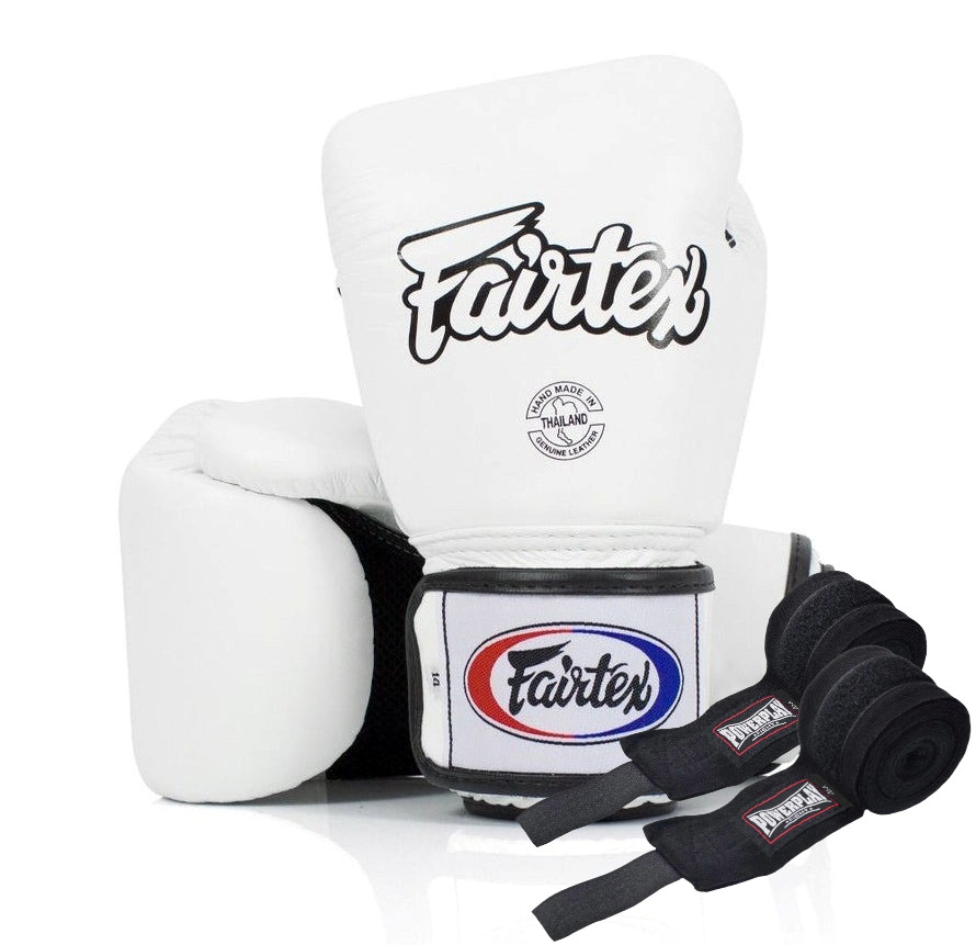6798373741_bokserski-rukavitsi-fairtex-1 Боксерські рукавиці Fairtex BGV1 White 12 унцій (бинти в комплекті) - Зображення 1