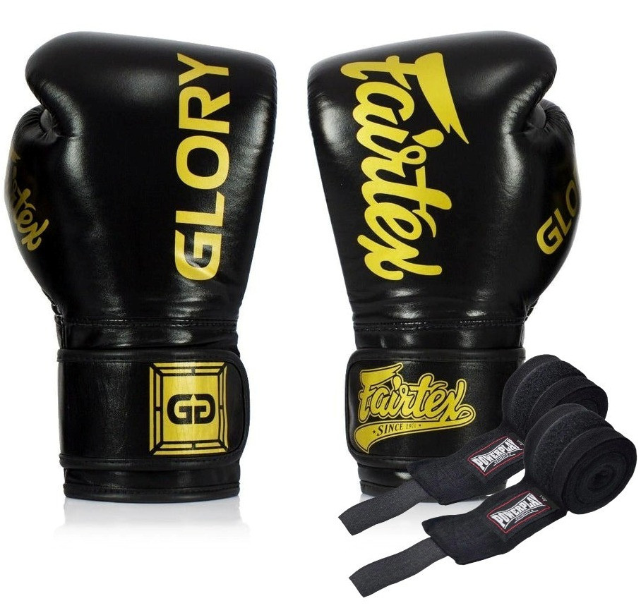 6798454030_bokserski-rukavitsi-fairtex Боксерські рукавиці Fairtex BGVG1 Black 16 унцій (бинти в комплекті) - Зображення 1