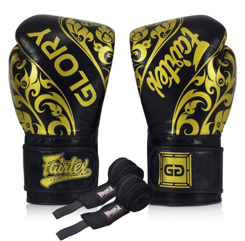 6798458430_bokserski-rukavitsi-fairtex-2 Боксерські рукавиці Fairtex BGVG2 Velcro Black 14 унцій (бинти в комплекті) - Зображення 1