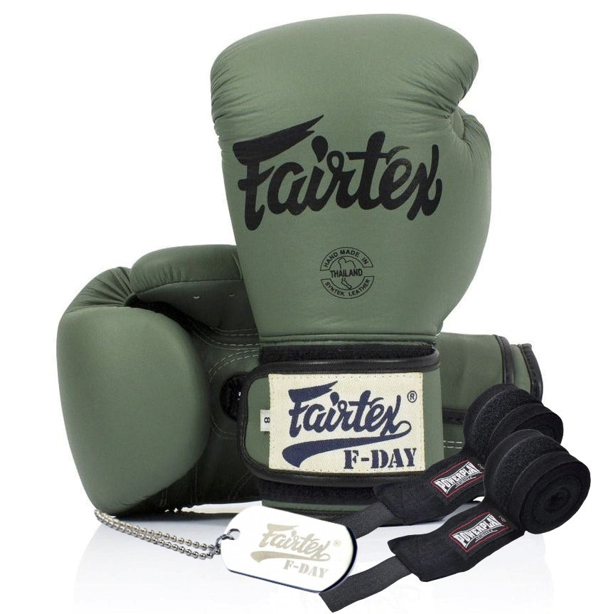 6799208126_bokserski-rukavitsi-fairtex Боксерські рукавиці Fairtex BGV11 Green 10 унцій (бинти в комплекті) - Зображення 1