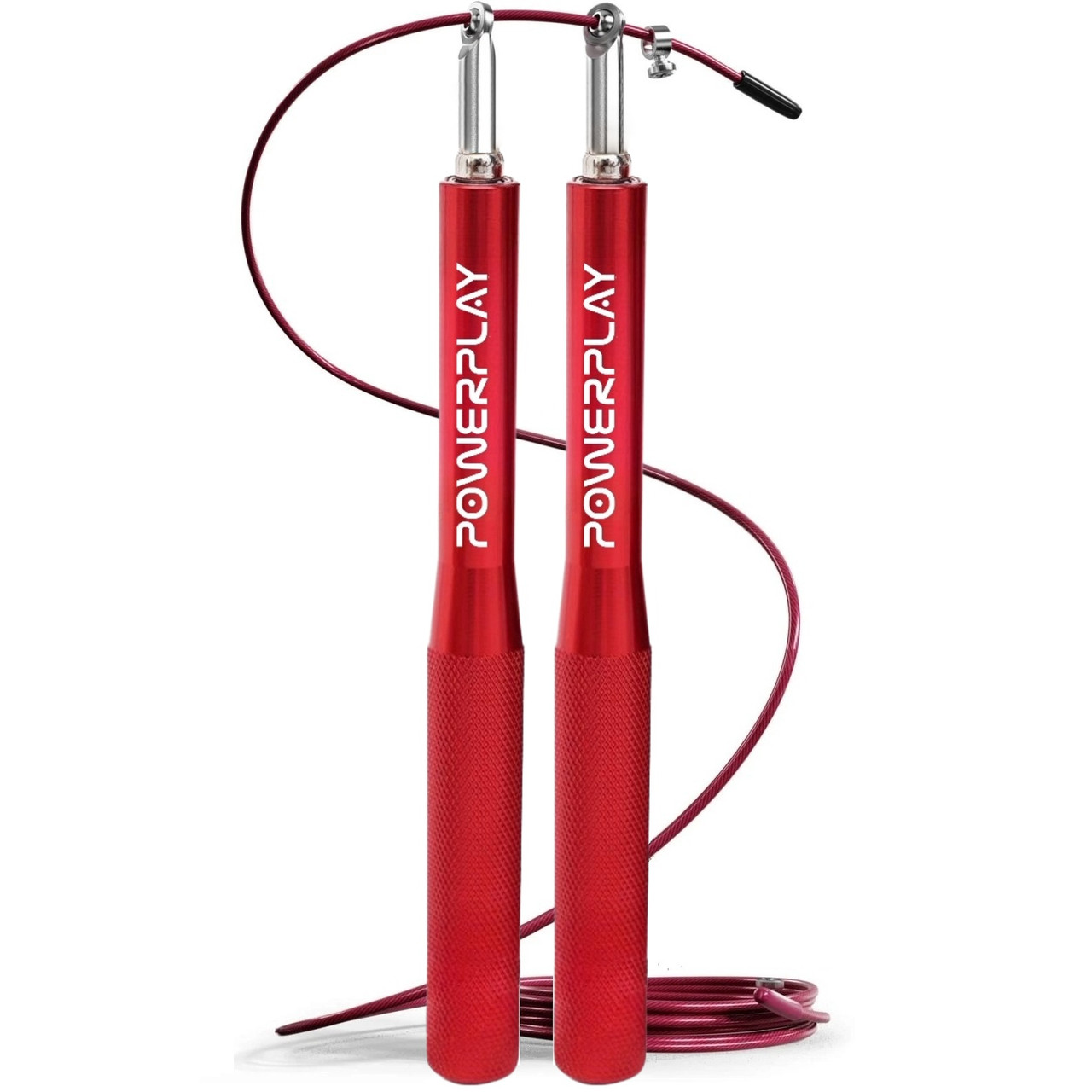 6800084308_skakalka-shvidkisna-na Скакалка швидкісна на підшипниках алюмінієва PowerPlay 4207 Elite Jump Rope Червона (3m.) - Зображення 1