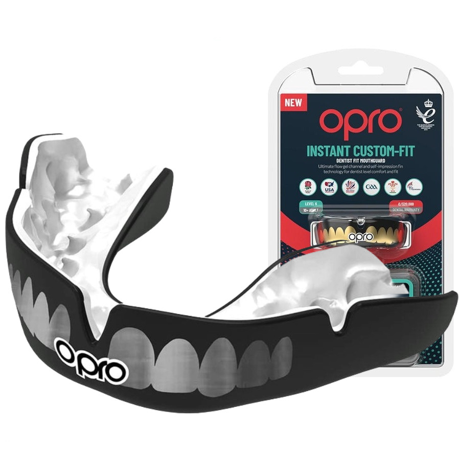 6845292682_kapa-opro-instant Капа OPRO Instant TEETH доросла (вік 11+) Black/Silver (art.102526002) - Зображення 1