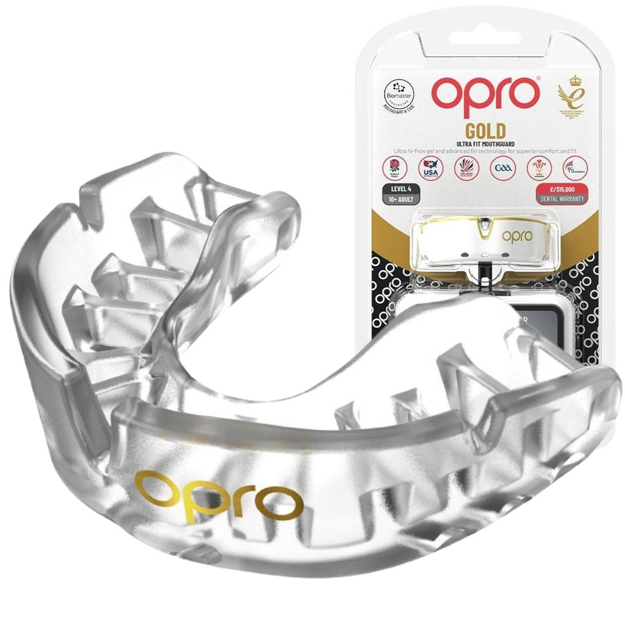 6845385188_kapa-opro-gold Капа OPRO Gold дитяча (вік до 10р.) Clear (art.102505007) - Зображення 1